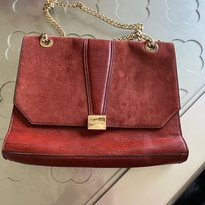 Bebe burgundy handbag